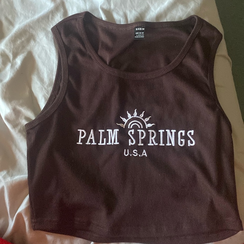 dark brown high neck tank